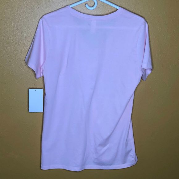 Pink Free Indeed V-Neck Christian Graphic T-Shirt - Picture 2 of 4